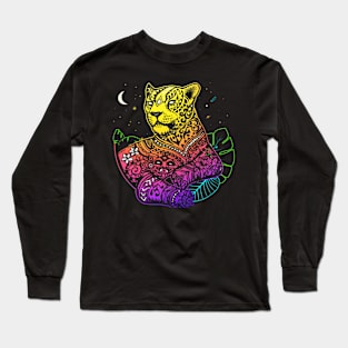 Jaguar Watercolor Art Long Sleeve T-Shirt